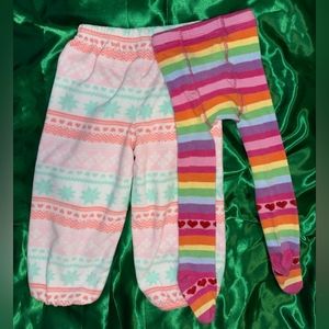 Girls Kids Pants Leggings Pajamas Bundle Size 18-24 months 2T